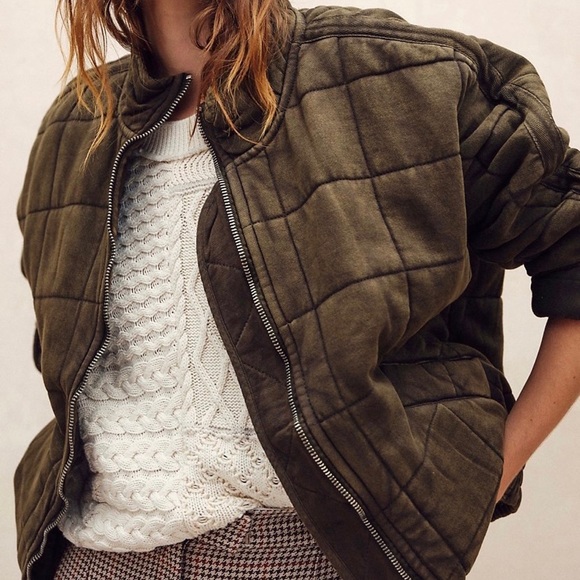 Free People Jackets & Blazers - Free People Dolman Knit Quilted Jacket